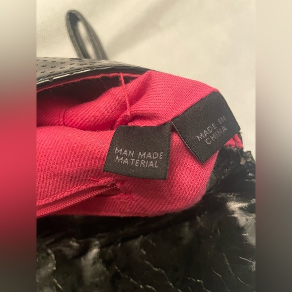 Express Vintage Y2K Clutch Purse Wristlet Evening bag Black with Silver - Picture 5 of 5